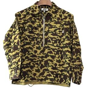 BAPE A Bathing Ape Vintage 1st Camo Zip Pullover Shirt Authentic Medium